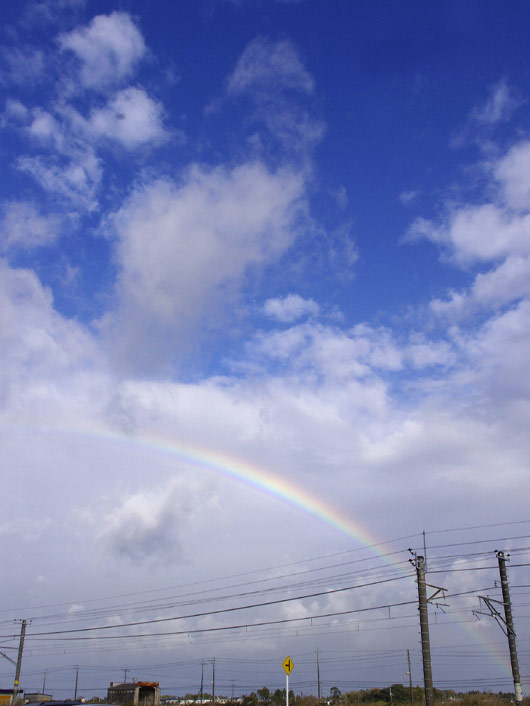 キレイな虹と記念撮影